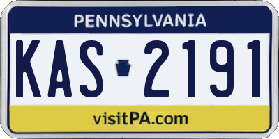 PA license plate KAS2191
