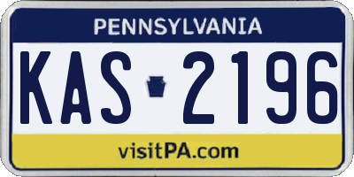 PA license plate KAS2196