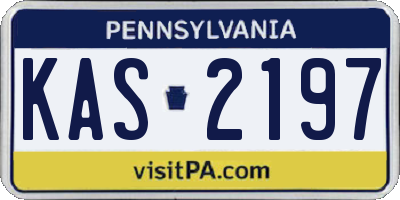 PA license plate KAS2197