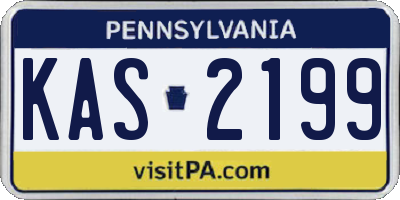 PA license plate KAS2199