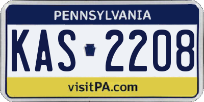 PA license plate KAS2208