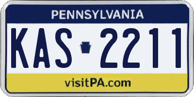 PA license plate KAS2211