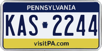 PA license plate KAS2244