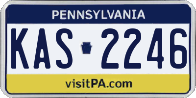 PA license plate KAS2246