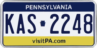 PA license plate KAS2248