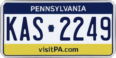 PA license plate KAS2249