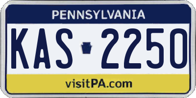PA license plate KAS2250