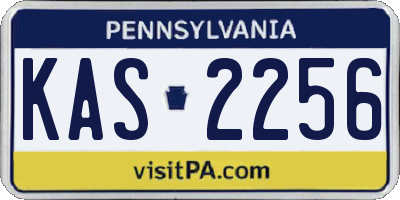 PA license plate KAS2256