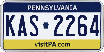 PA license plate KAS2264