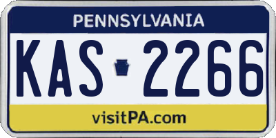 PA license plate KAS2266