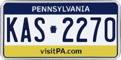 PA license plate KAS2270