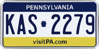 PA license plate KAS2279