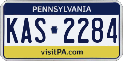 PA license plate KAS2284