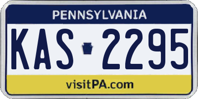 PA license plate KAS2295