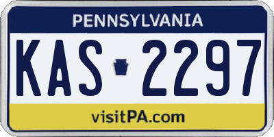 PA license plate KAS2297