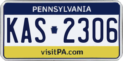 PA license plate KAS2306