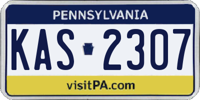 PA license plate KAS2307
