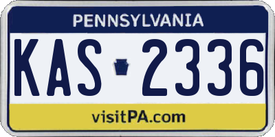 PA license plate KAS2336