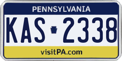 PA license plate KAS2338