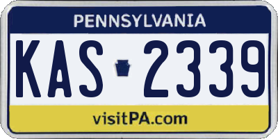 PA license plate KAS2339