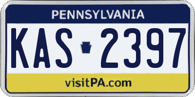 PA license plate KAS2397
