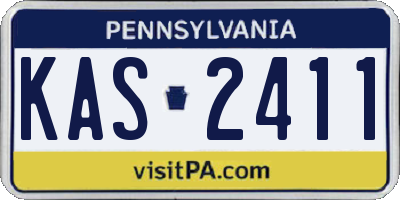 PA license plate KAS2411