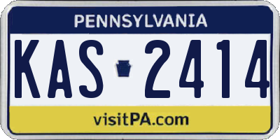 PA license plate KAS2414