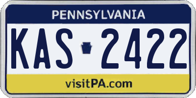 PA license plate KAS2422