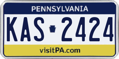 PA license plate KAS2424