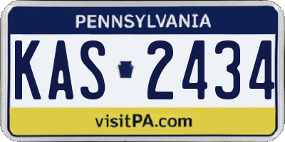 PA license plate KAS2434