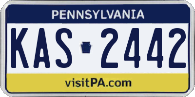 PA license plate KAS2442