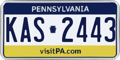 PA license plate KAS2443