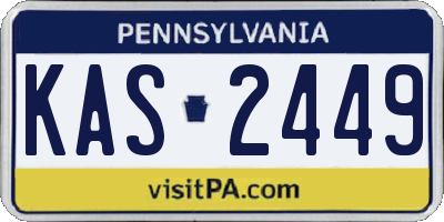 PA license plate KAS2449