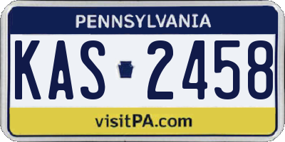 PA license plate KAS2458