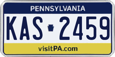 PA license plate KAS2459