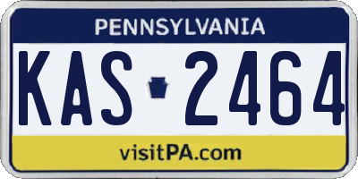 PA license plate KAS2464