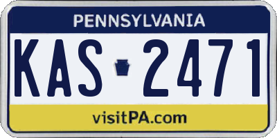 PA license plate KAS2471