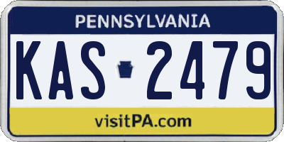 PA license plate KAS2479