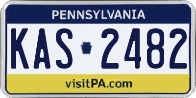 PA license plate KAS2482