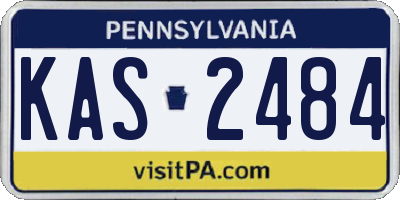 PA license plate KAS2484