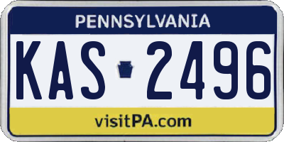 PA license plate KAS2496