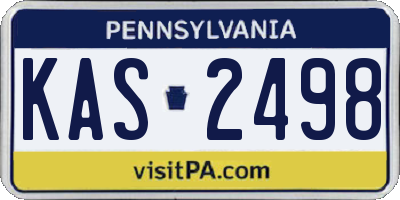 PA license plate KAS2498
