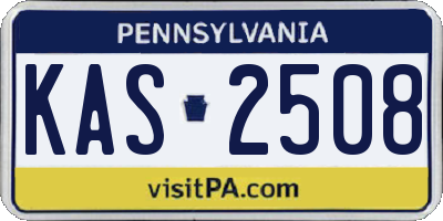 PA license plate KAS2508