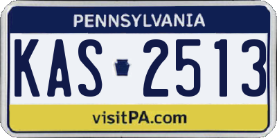 PA license plate KAS2513
