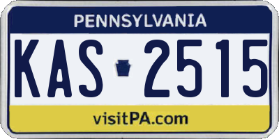 PA license plate KAS2515