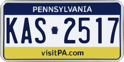 PA license plate KAS2517