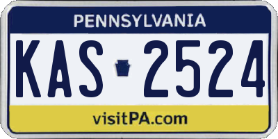 PA license plate KAS2524