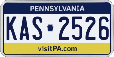 PA license plate KAS2526