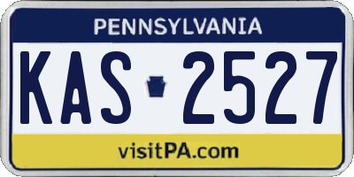 PA license plate KAS2527