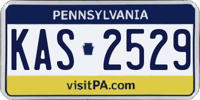 PA license plate KAS2529